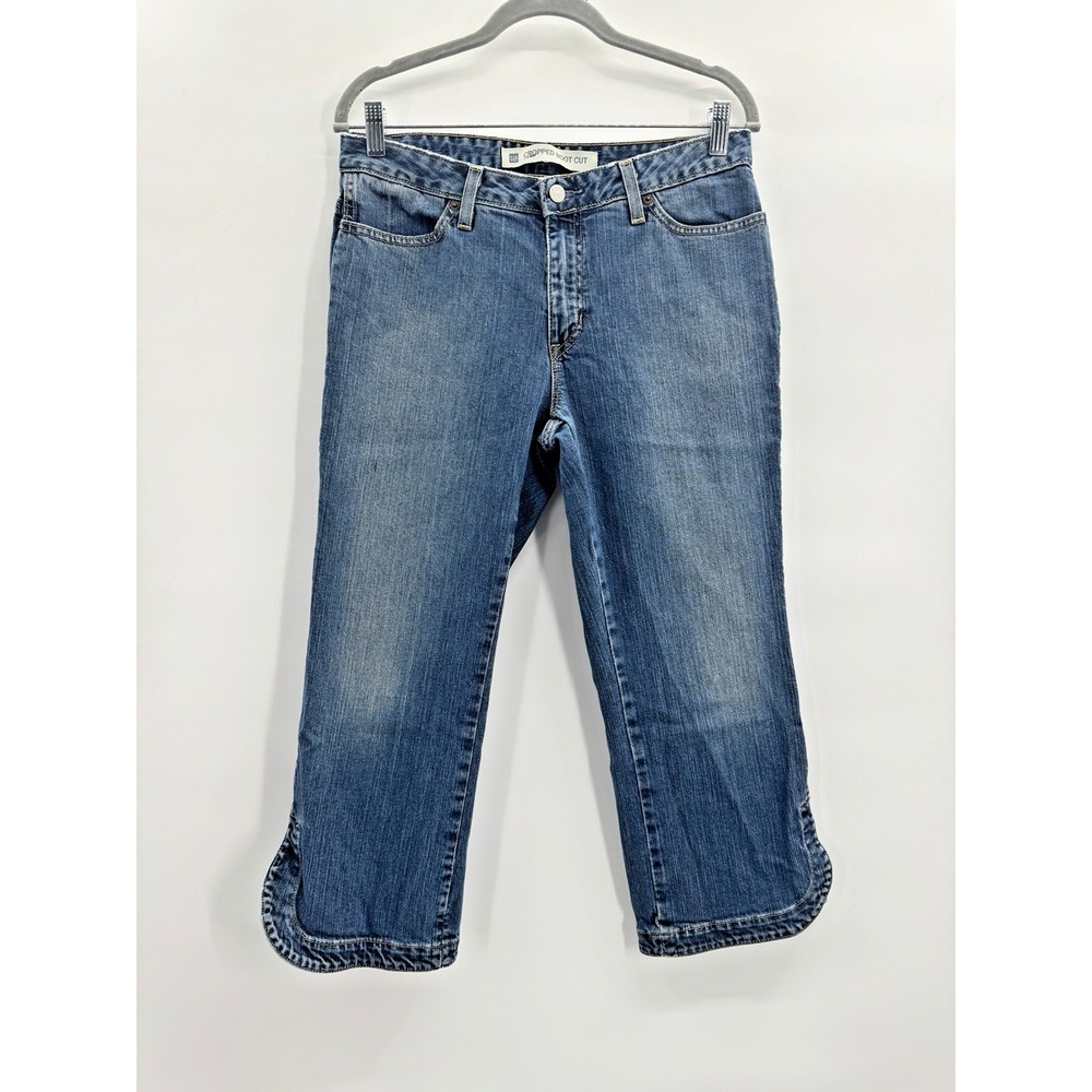 Retro Y2K Low Rise Capri 10 Gap Cropped Boot Cut Jean Denim Stretch Classic Prep